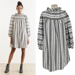 The Odells Giva Gathered Neck Mini Dress Imperial Jacquard Size Medium